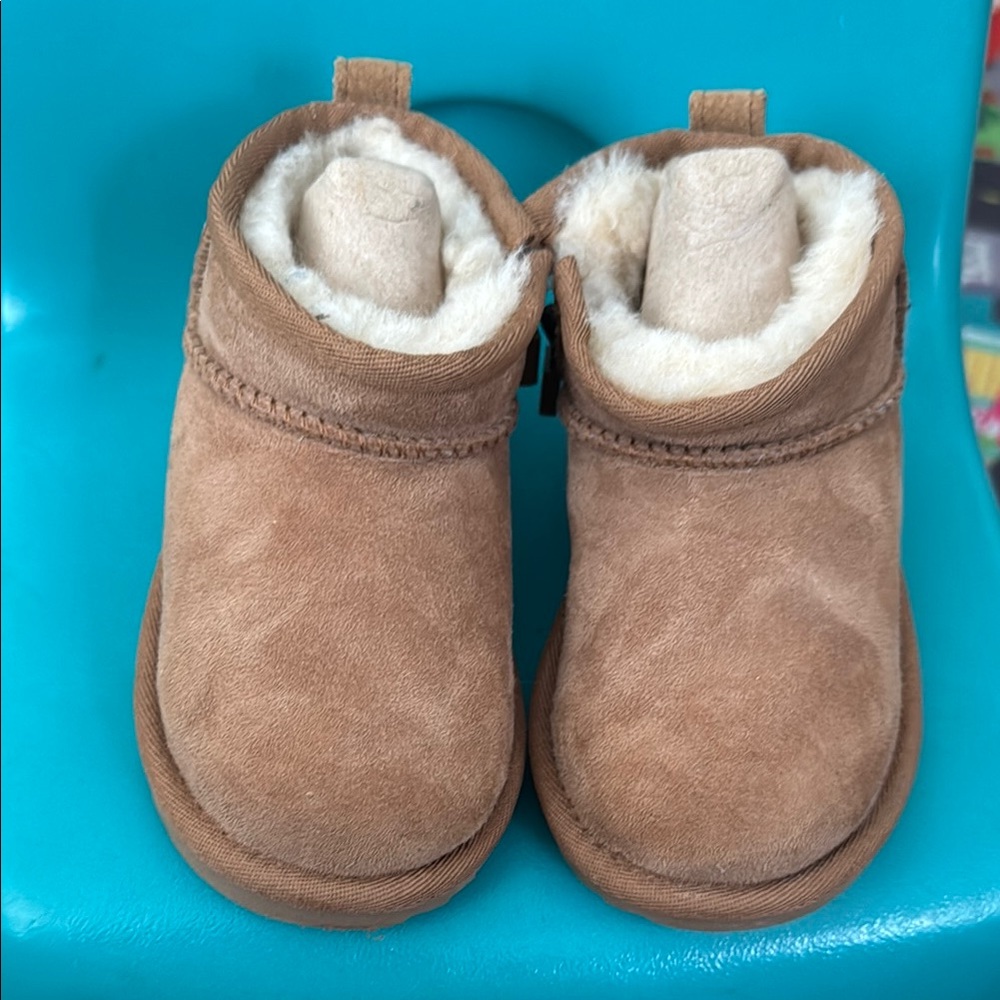 UGG Tan boots with Plush Lining. Used like new.  Only worn a couple times